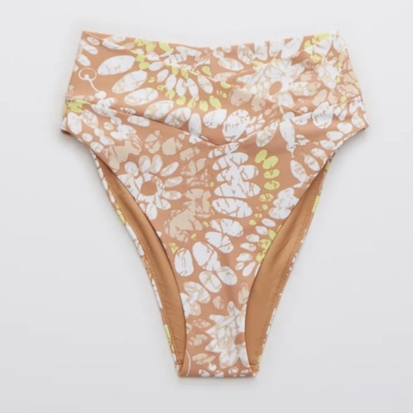 NWT Aerie Crossover High Cut Cheeky Bikini Bottoms - Picture 3 of 5